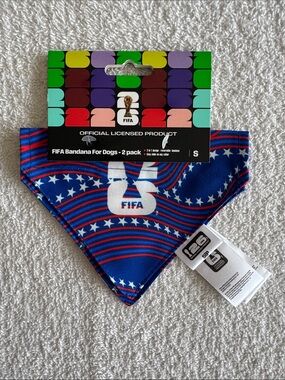 FIFA World Cup 2026 Dog Reversible Slide on Collar Bandana 2 Pack